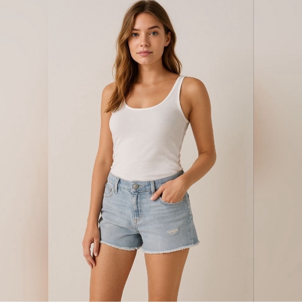 LOFT Light wash Blue Denim Jean shorts